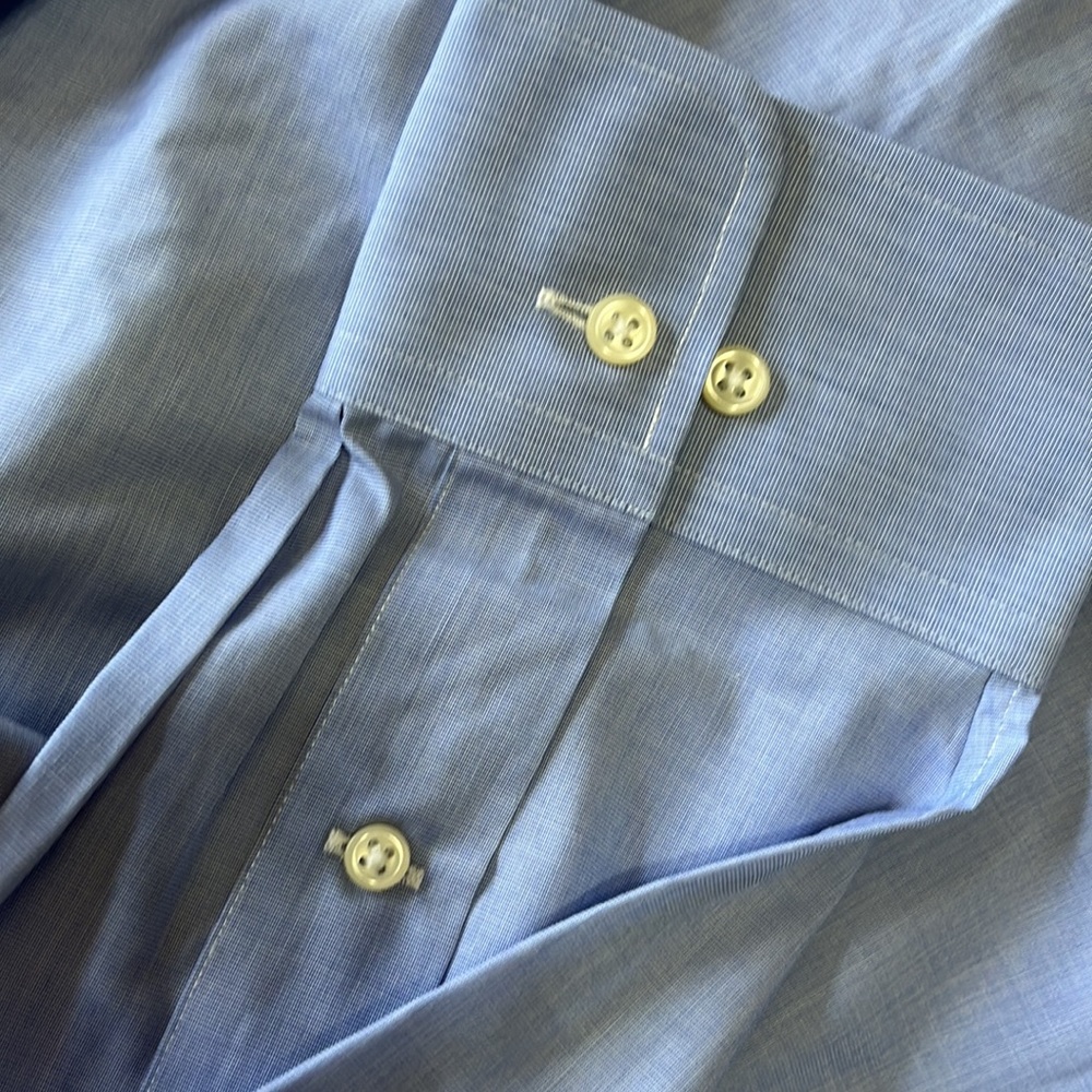 (241)New Mens long sleeve casual shirt by Polo Ralph Lauren. Size 17-32/33. Blue - Picture 7 of 8